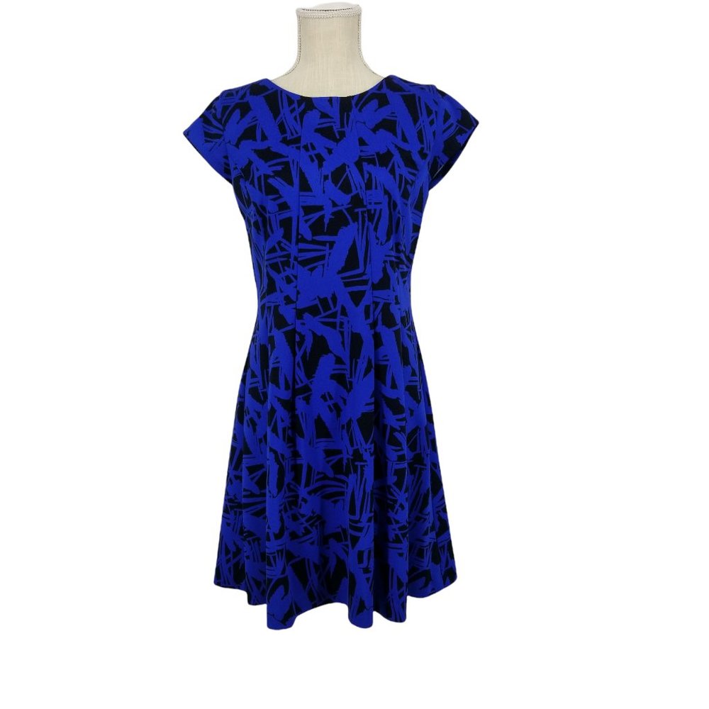 Michael Kors Abstract Print Fit and Flare Dress 6